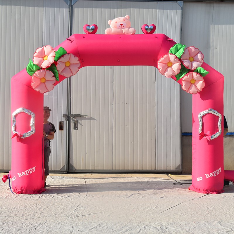 西城粉色婚礼拱门
